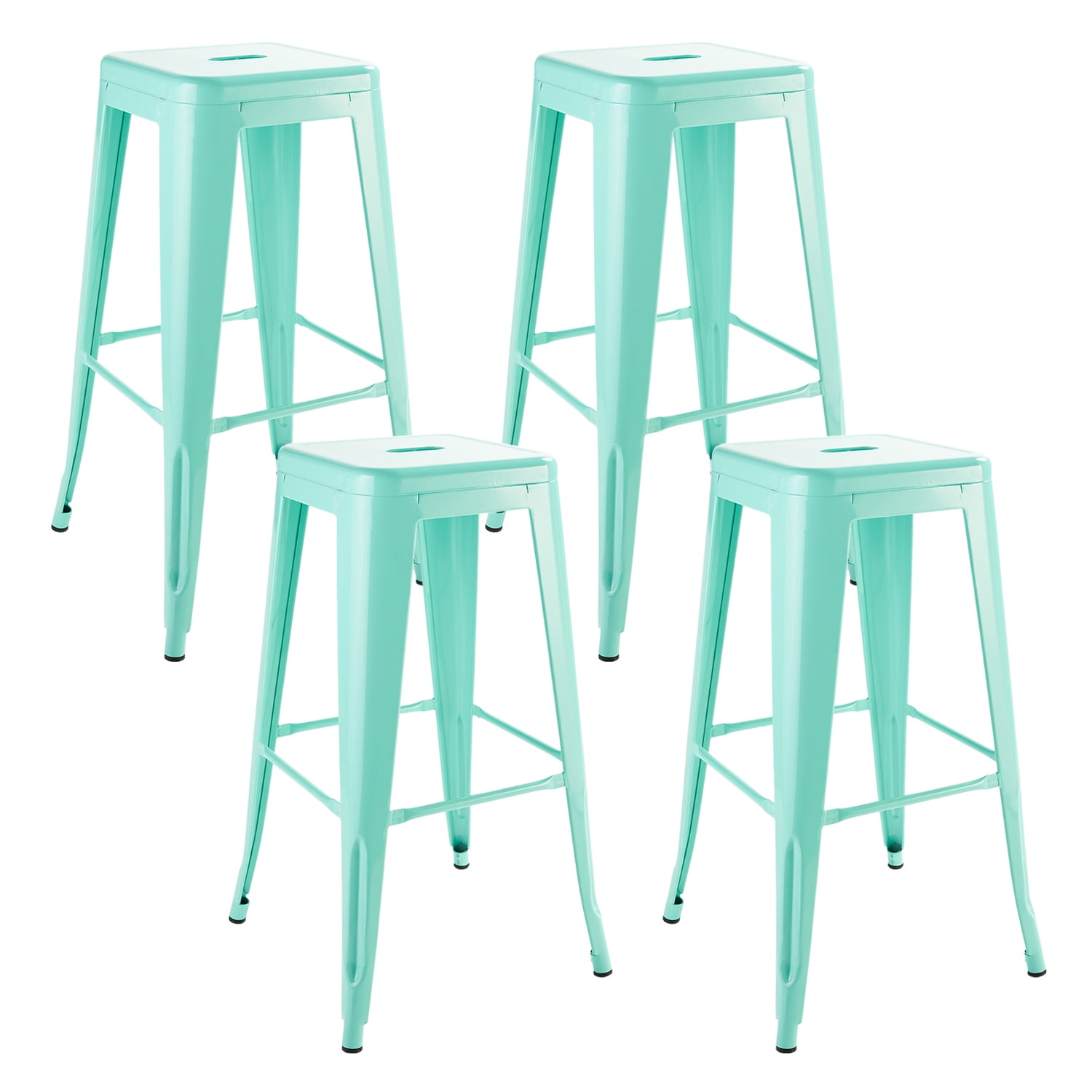 Novahus - Pack 4 Pisos De Bar Metal Tolix