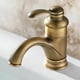 thumbnail image 3 of Grifo de baño retro, mezclador monomando de lavabo en latón, 3 of 5