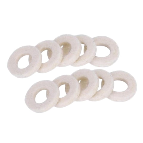 Bothyi - Juego De 10 Accesorios De Almohadilla De Arandela De Fieltro Duraderos Para Trompeta, Trombón, Corneta, Blanco