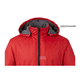 thumbnail image 4 of Chaqueta Cortaviento Con Forro De Polar Impermeable Roja Cuello Desmontable, 4 of 6