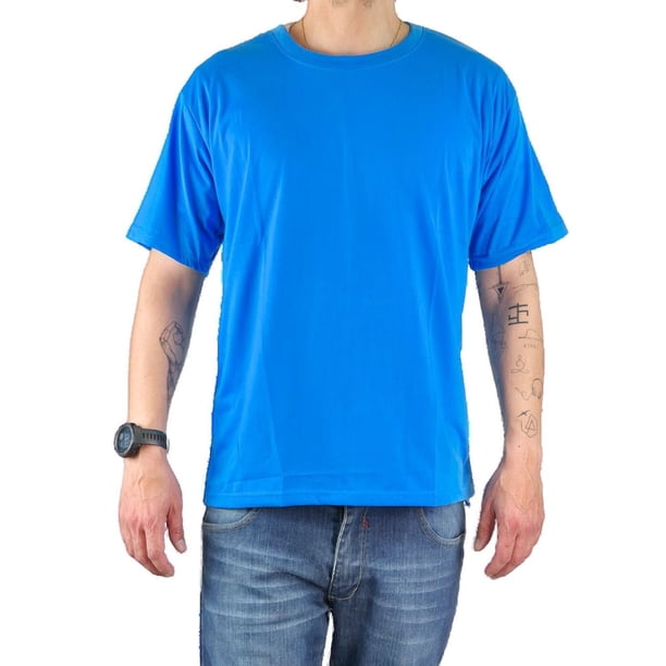 Polera Manga Corta Algodón Hombre Lisa Basic