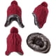 thumbnail image 2 of 2 piezas Lana Tejido a punto Conjuntos de sombrero y bufanda Lana Gorro peruano Orejeras Sombrero Invierno Snow Ski Hat Frío Weather Red, 2 of 6
