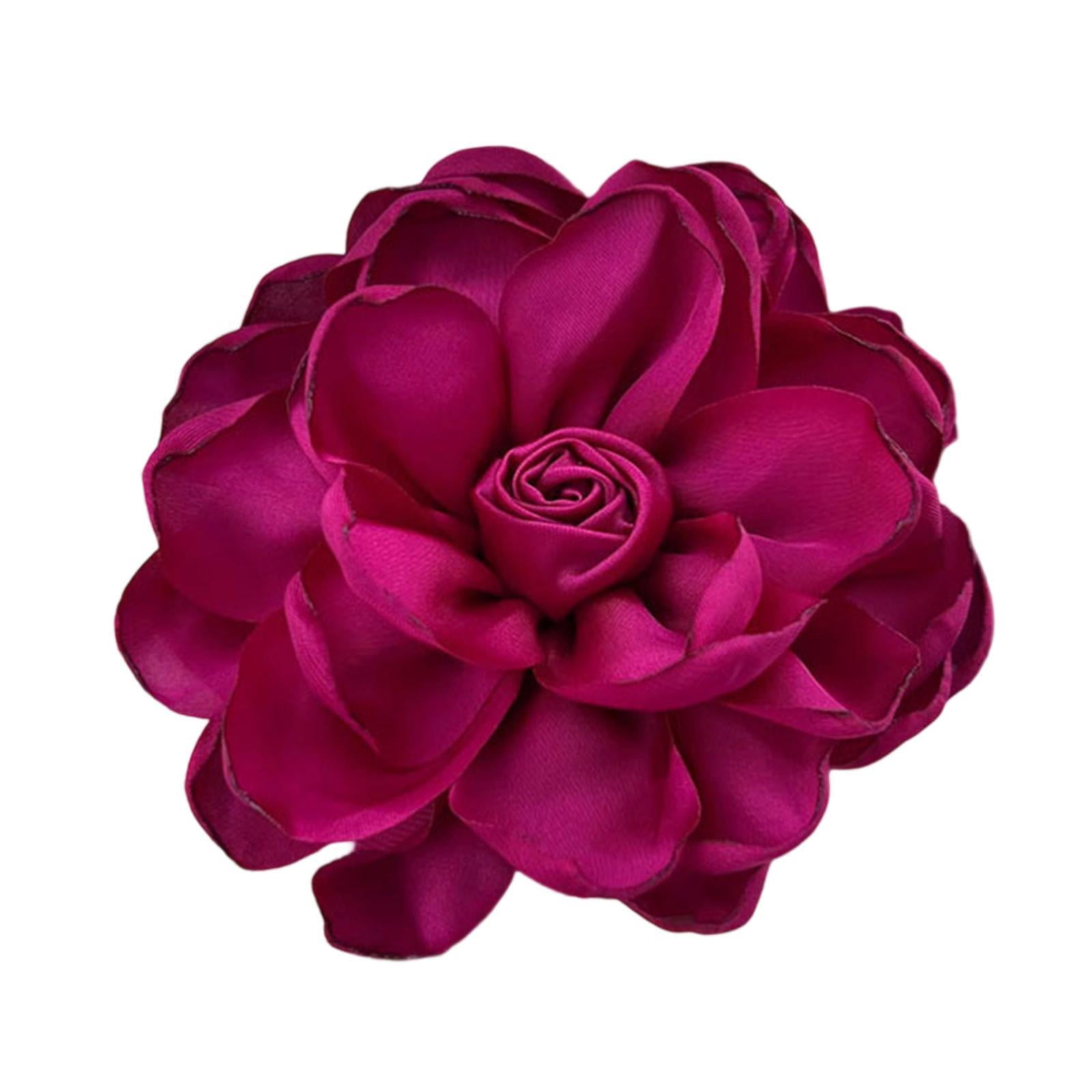 Magideal - Broche De Flores, Rosa De Satén Decorativa, Broche Para Fiestas De Baile, Regalos De Fiesta Para Damas Y Madres.