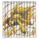 thumbnail image 1 of Cortina de ducha de monstruo amarillo de anime, juego de cortina de baño con ganchos, tamaño 66 x 72 pulgadas, 1 of 3