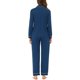 thumbnail image 3 of INSPIRE CHIC Pijama de mujer sensación modal suave Regreso a clases Manga larga con botones y solapa Ropa de dormir con pantalones elásticos primavera otoño XL Azul, 3 of 6