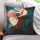 thumbnail image 1 of Manga Kaisen Fundas de almohada de terciopelo con tema, regalos de funda de almohada, decoración para el hogar, cojín de lanzar, regalo de cumpleaños para fans y parejas.30*30cm., 1 of 6