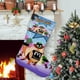 thumbnail image 1 of Supertato Tema: Calcetines de Navidad, fino lino blanco para colgar en escaleras y chimenea, decoración navideña para el hogar, regalo de Navidad. 45cm × 32cm, 1 of 5