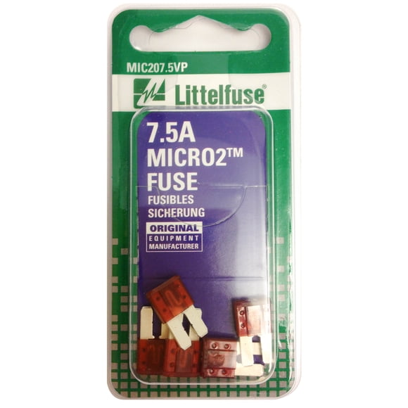 Fusible de cuchilla Littelfuse MIC207.5VP 32 V 7,5 A, paquete de 5