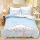 thumbnail image 1 of v1704 Bed Sheets Cute Cinnamoroll Bedding Sets Comforter Quilt Bed Cover Duvet Cover Pillow Case - Pieces Sets Kids Adult Size Home Decor 3-Piece Bedding Set (1 Duvet Cover + 2 Pillow Shams) Bed Sheet, 1 of 5