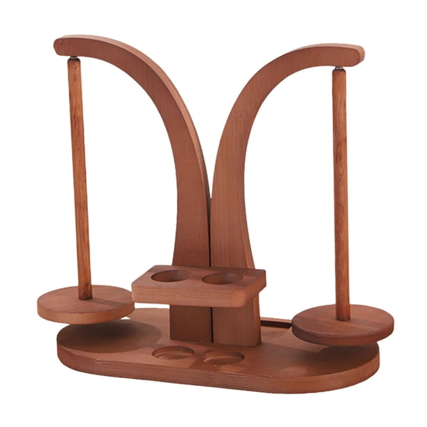 Hilador de hilados Organizador de almacenamiento de hilados para amantes de los tejidos Regalo de artesanía de bricolaje de bricolaje Marrón