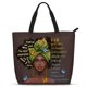 thumbnail image 1 of Bolso tote Foinior negro con arte afroamericano 50 x 40 x 15 cm, 1 of 6