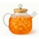 thumbnail image 2 of Jarra de Vidrio 1 Litro Tapa Bambu Jugos Refrescos Menaje, 2 of 2