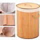 thumbnail image 3 of Canasto Cesto Ropa Sucia Pleglable Look Bambu Redondo con Tapa, 3 of 8