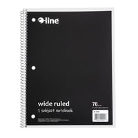 C-Line - Libreta De Un Tema Con Rayas Anchas Negras, 70 Páginas, Caja De 24