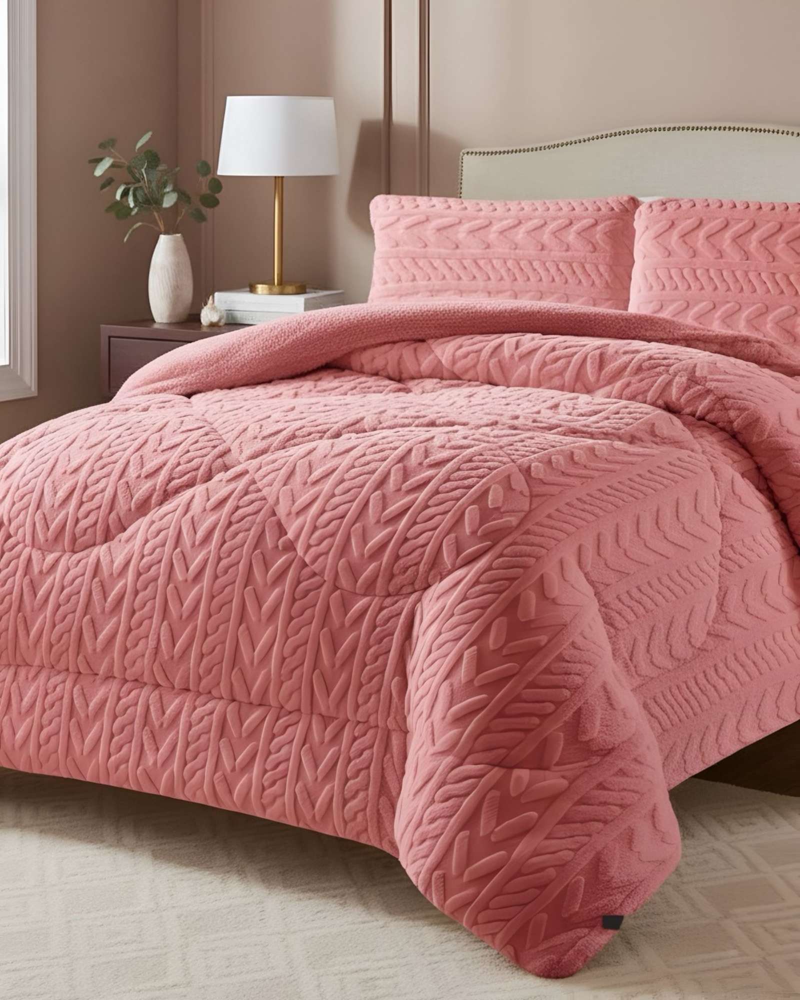 Tengfei - Cobertor Elegante De Invierno Con Chiporro Plaza Y Media19