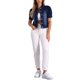 thumbnail image 2 of INSPIRE CHIC Chaqueta de Mezclilla para Mujer de Regreso a Clases con Mangas Cortas Abullonadas y Cuello Vuelto Chaqueta de Jean Negro Azul S, 2 of 6