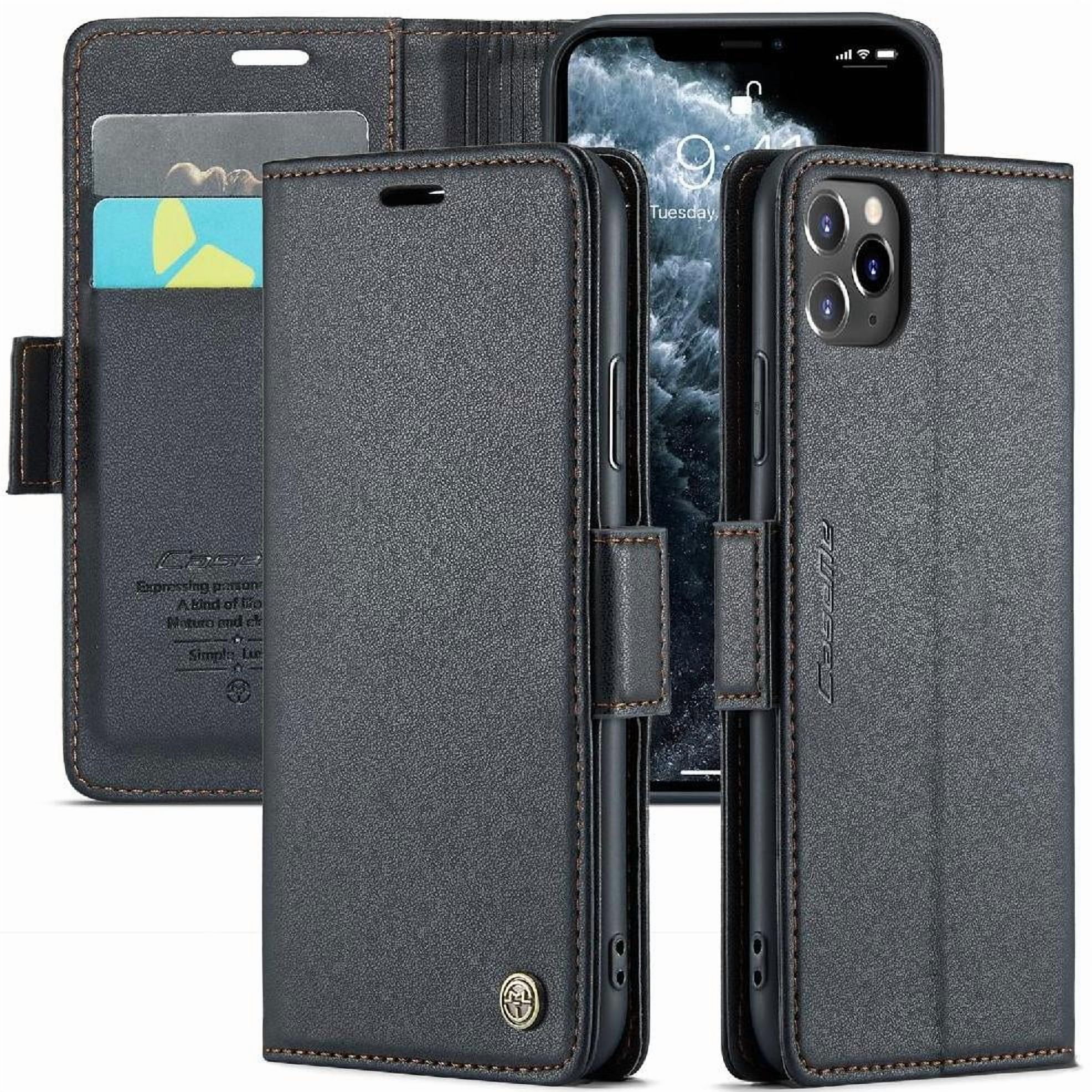 Caseme Tipo Cartera Iphone 11 Pro Con Cierre Magnético, Rfid, Tarjetero, Soporte, Carga Inalámbrica