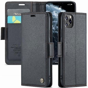 Caseme Tipo Cartera Iphone 11 Pro Con Cierre Magnético, Rfid, Tarjetero, Soporte, Carga Inalámbrica