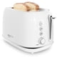 thumbnail image 1 of Tostadora Keenstone de 2 rebanadas, retro, ranura ancha, acero inoxidable, 1 of 6