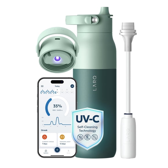 Botella de agua LARQ PureVis 2 autolimpiante con UV, 1 L