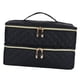thumbnail image 1 of Bolsa de almacenamiento de esmalte de uñas de doble capa, bolsa de transporte de viaje, estuche organizador de esmalte de uñas con bolsillos múltiples Negro, 1 of 5