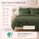 thumbnail image 5 of Juego de cama CozyLux Full 7 piezas en verde oliva con tela seersucker, 5 of 9