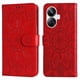 thumbnail image 1 of Funda tipo cartera FOXDOCK para Realme 10 Pro Plus , diseño girasol en relieve, cuero PU, cierre magnético, soporte y tarjetero, 1 of 5
