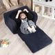 thumbnail image 4 of Sillas Para Niños Sofá Sherpa Suave 2 En 1 Para Niños Pequeños Azul Oscuro, 4 of 6