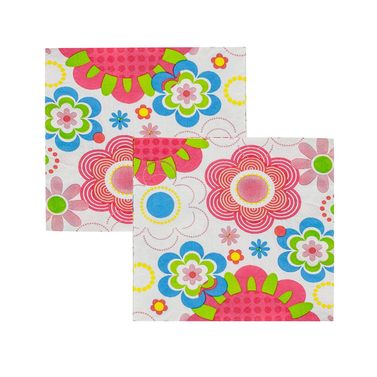 Concepts Life - Pack 4 Paquetes De Servilleta Diseño Flores Primavera