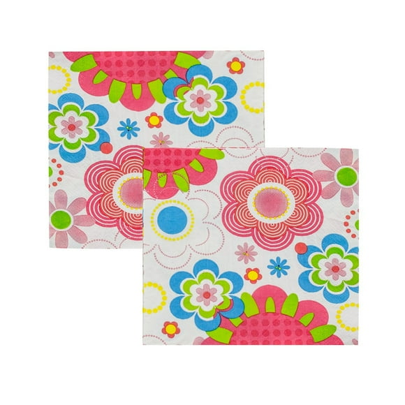 Pack 4 paquetes de Servilleta diseño Flores primavera