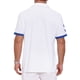 thumbnail image 3 of INSPIRE CHIC Camisa Polo de Piqué con Patrón para Hombre, Camisas de Polo de Golf de Color Contraste M Blanco, 3 of 6