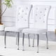 thumbnail image 1 of Set of 2,Retro alligator skin Upholstered dining chairs,with Crystal buckle design and Faux Leather design,a touch of elegance and mystery to the dining area,Electroplated metal legs, 1 of 3