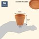 thumbnail image 5 of Macetas de terracota Juvale de 5 cm, paquete de 16 con platillos para suculentas, 5 of 9