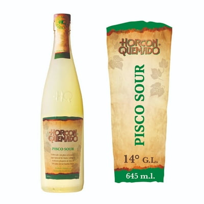Cóctel Pisco Mango Sour 14° Botella 645 Cc Horcon Quemado
