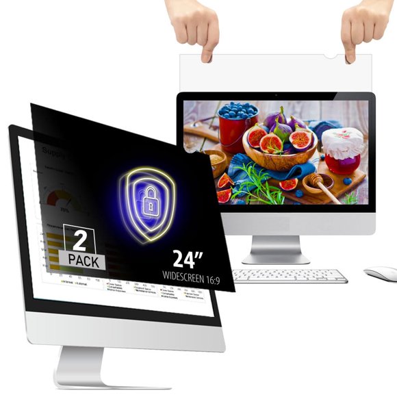 Filtro de privacidad WELINC 24" 16:9 Pack de 2 anti‑reflejo