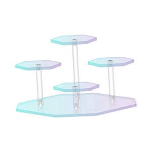Magideal - Soporte De Exhibición Soporte Acrílico Para Magdalenas, Organizador, Plato Para Servir Repostería, Decoración De Fiesta, Estante Para Postres, Soporte 18Cm X 108Cm