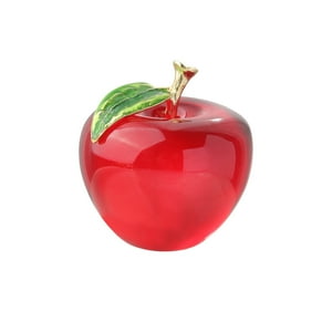 Veat00L - Decoración De Estatuas De Manzanas De Vidrio, Adornos De Manzanas De Vidrio, Colección De Manzanas De Vidrio Sopladas A Mano, Decoración Artesanal De Manzanas De Cristal