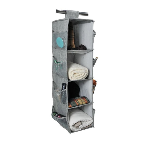 Organizador Colgante 4 Niveles Poliester Gris