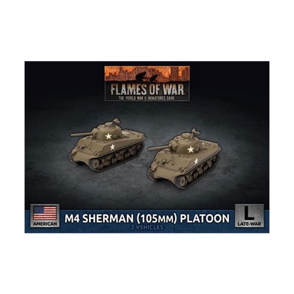Kit de Modelismo Flames of War M4 Sherman (105 mm) Platoón
