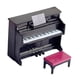 thumbnail image 1 of Mini Piano Con Taburete Para Niños Para 1/12 1/6 Decoración De Casa De Muñecas Juguetes De Juego Negro, 1 of 3