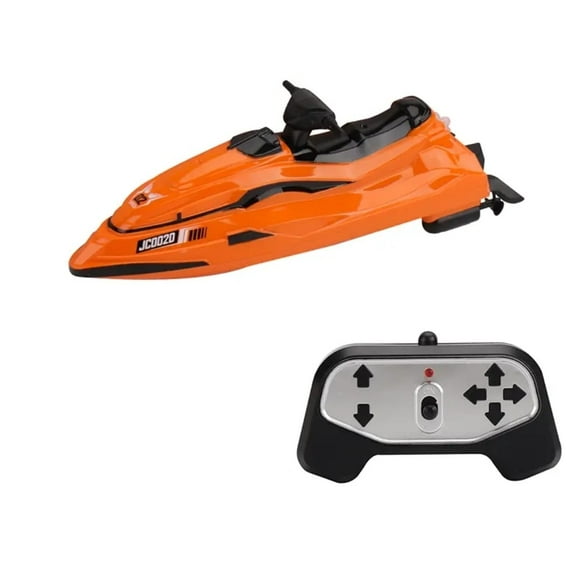Lancha Control Remoto Mini Moto De Agua 2,4 Bateria Naranja