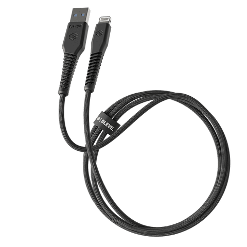 Cable Cargador Sleve Line X Usb A Lightning Black