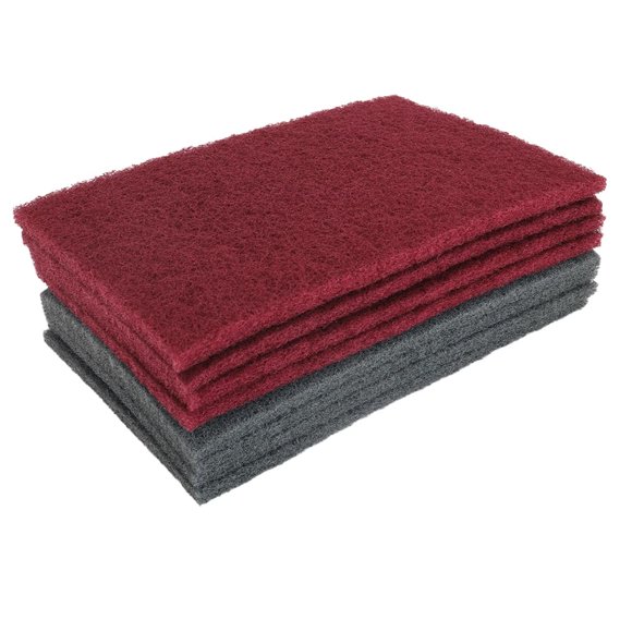 Scuff Pad Variety Pack QZATTCAEN 8 unidades, 4 unidades cada una, color granate, gris