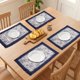 thumbnail image 3 of Juego de Manteles Rústicos de 6 Manteles para Decoración de Mesa de Comedor, Mantel de Cocina Lavable con Ribete de Encaje Rosa Azul 19.7*11.8 pulgadas, 3 of 6