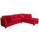 thumbnail image 2 of Sofá Seccional Padua Der Pu Rojo/Tela Velvet Burdeo, 2 of 6