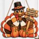 thumbnail image 1 of Thanksgiving Decorations Turkey Wood Sign Pumpkin Front Door, 1 of 3