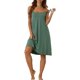 thumbnail image 1 of INSPIRE CHIC Vestido de Noche de Algodón para Mujer sin Mangas con Tirantes Espagueti y Detalle de Espalda Cruzada Ajuste Suelto Ropa de Casa M Verde, 1 of 6