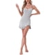 thumbnail image 2 of INSPIRE CHIC Camisones de Mujer Ropa de Dormir de Punto Camisón Lencería Babydoll con Dobladillo Asimétrico Escote en V Camisola XS Gris, 2 of 6