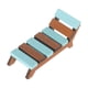 thumbnail image 1 of Birch Beach Chaise Lounge Chair Reclinable 1/12 Dollhouse Marrón Y Azul, 1 of 5