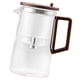 thumbnail image 2 of Té de vidrio para gotas elegantes infusor de té de té removible infusor suelto del día del día del padre para acampar el mango del nuez del hervidor 750 ml, 2 of 5